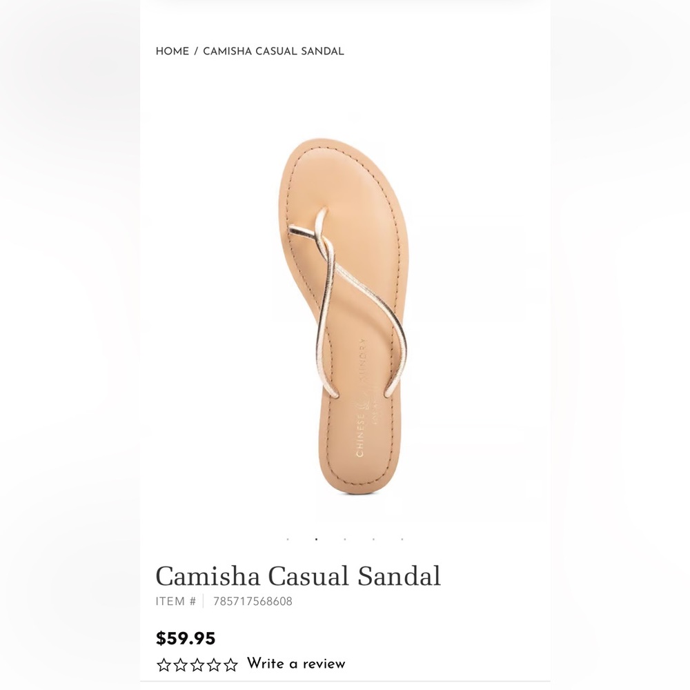 NEW! Chinese Laundry Flip flops in Gold